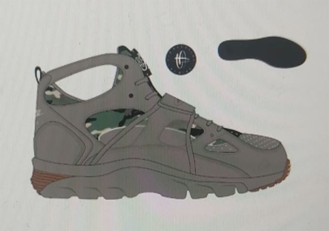 Corteiz Nike Air Trainer Huarache Grey