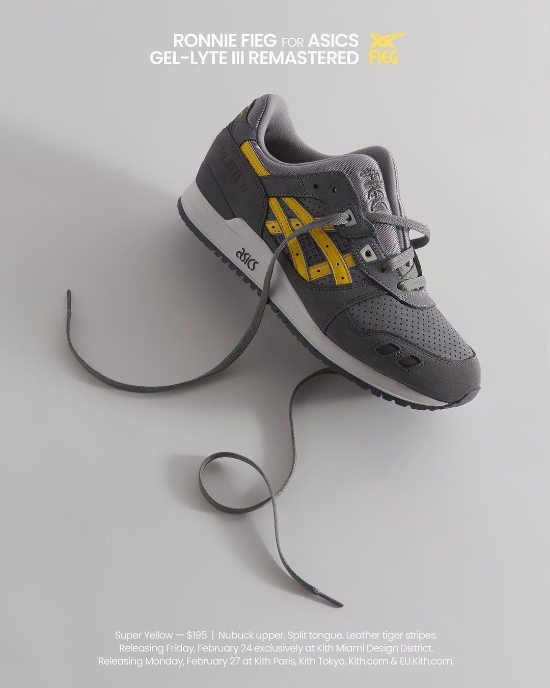 Kith Ronnie Fieg for ASICS GEL-LYTE III Remastered - Super Yellow