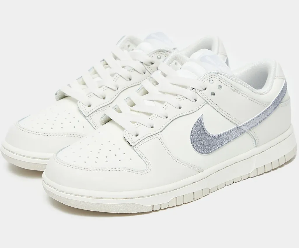 Nike Dunk Low White Silver Swoosh Release Date 1