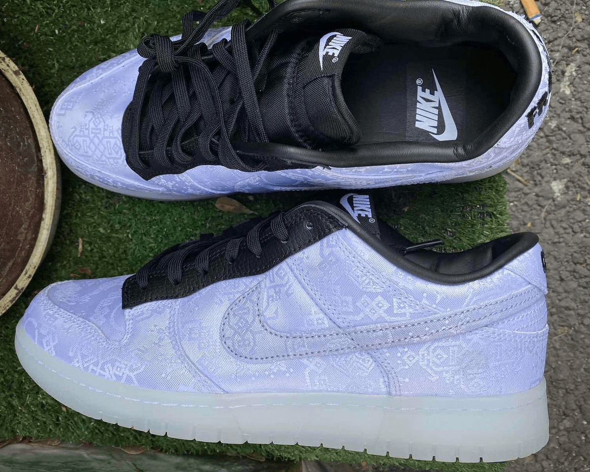 Early Pair Look of the Highly Anticipated Clot x Fragment x Nike Dunk Low Collaboration