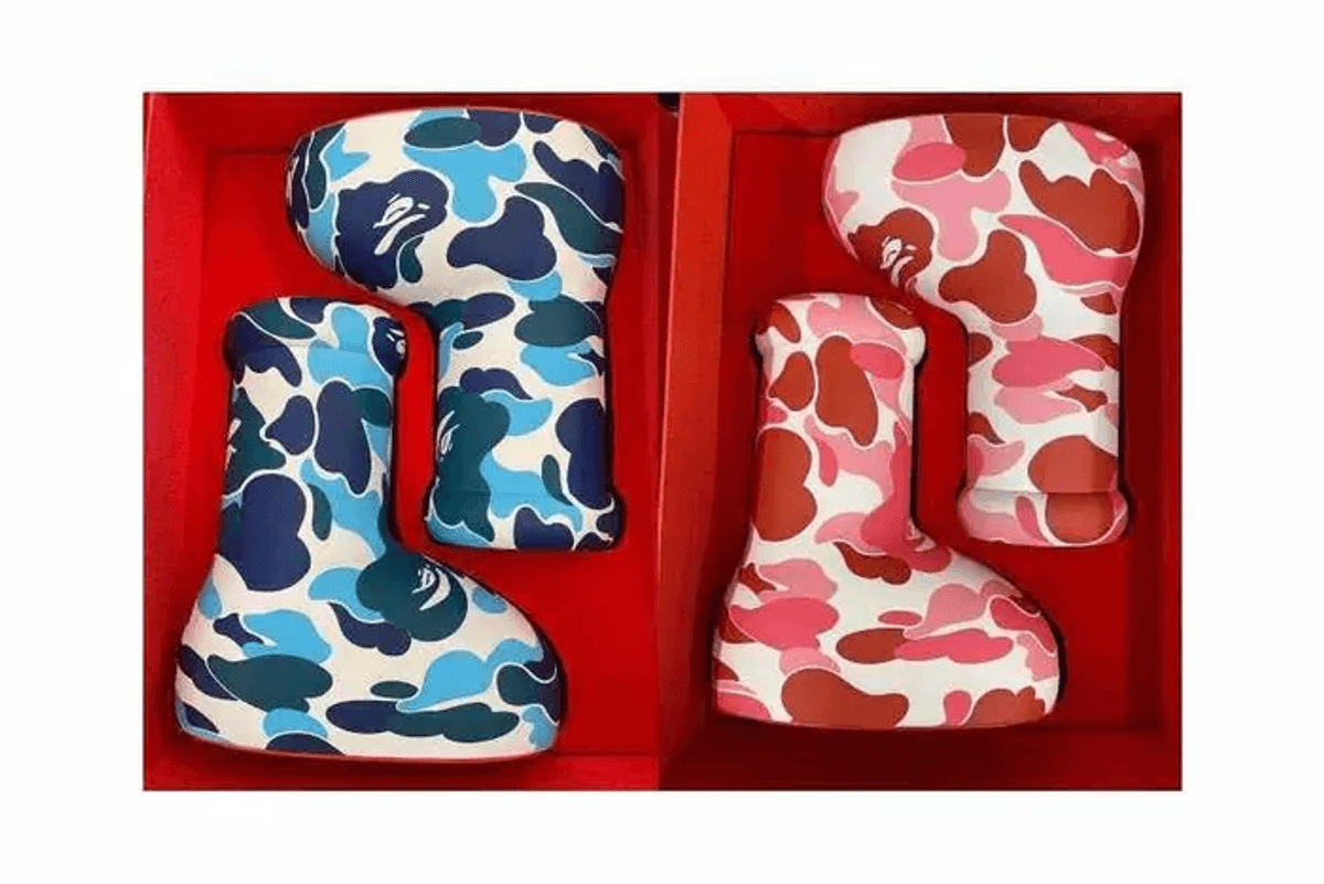 Bape x MSCHF Camo Big Red Boots Have Surfaced