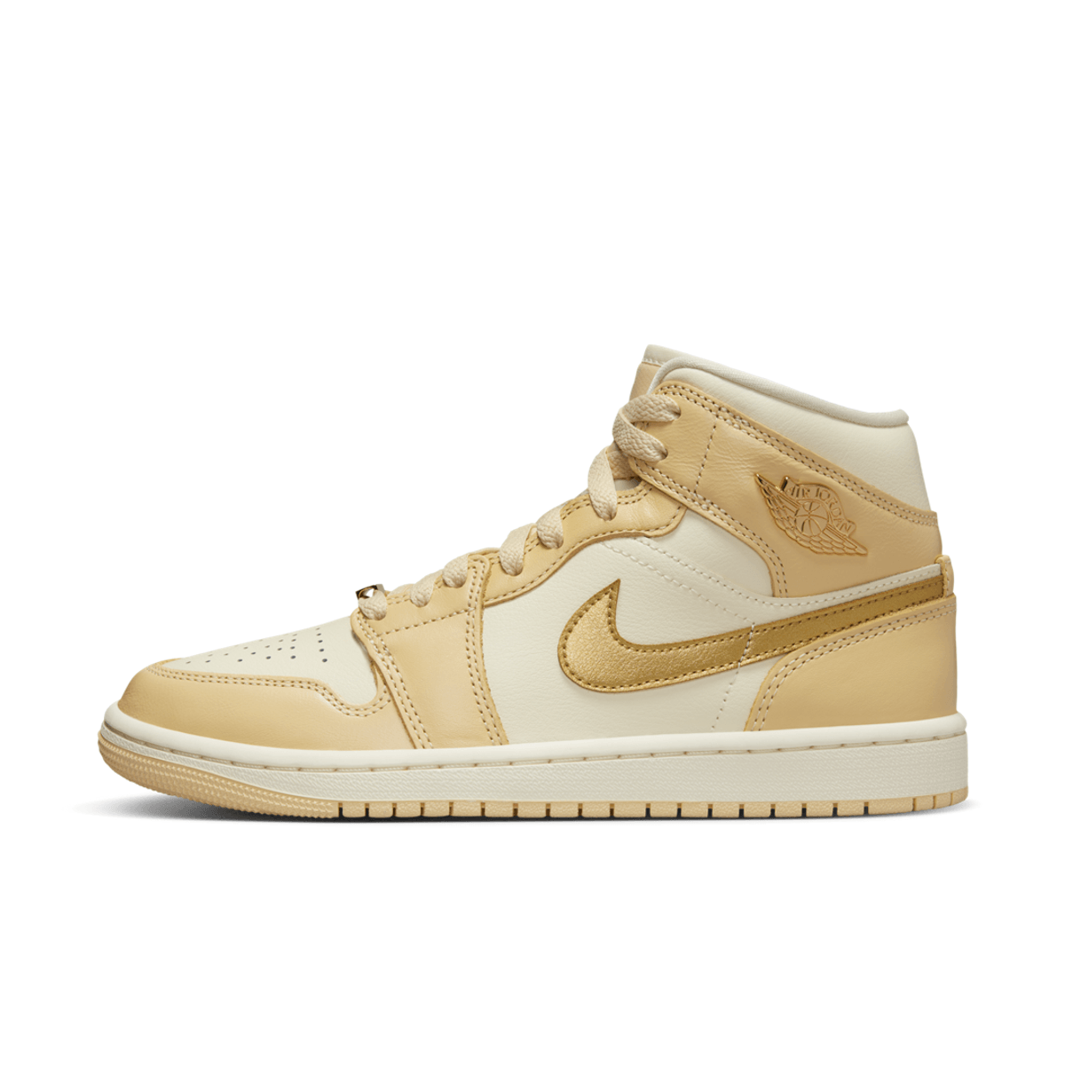 Air Jordan 1 Mid Pale Vanilla Gold (W)
