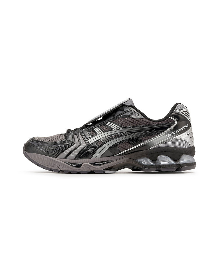 The Museum Visitor x ASICS Gel Kayano 14 Black Grey 1203A528-021 Release Info