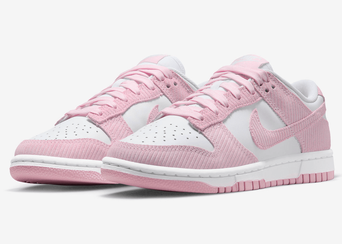 The Nike Dunk Low Pink Corduroy Delivers A Fresh Twist On A Classic Style