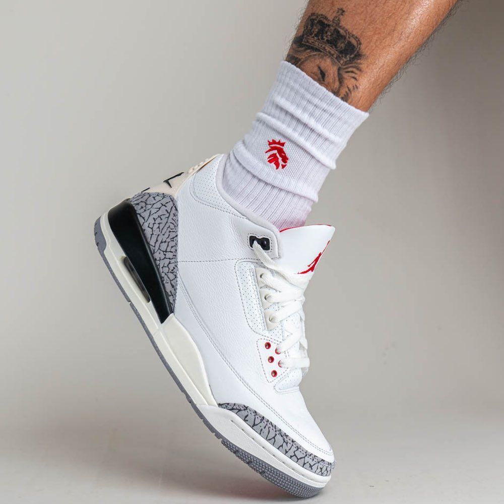 air jordan 3 retro summit white fire red cement grey