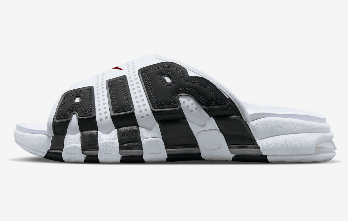 First Official Look At The Nike Air More Uptempo Slide in Black and White