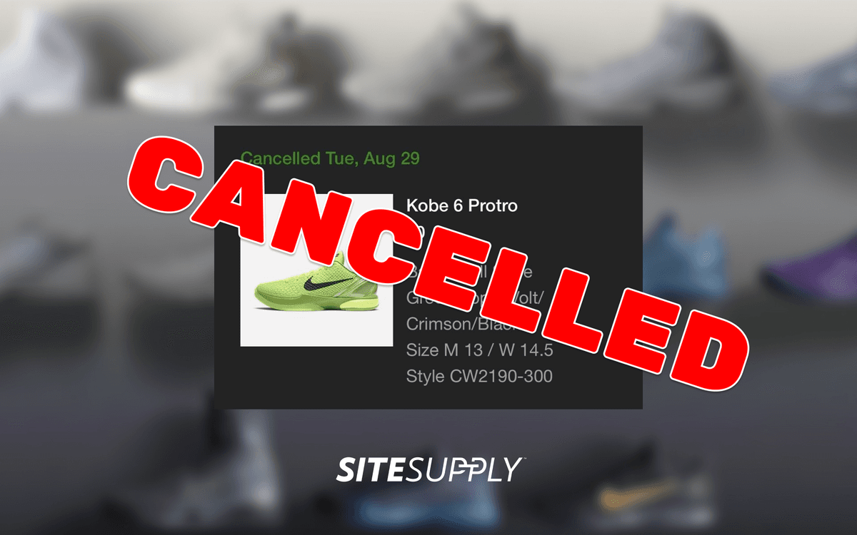 Nike SNKRS Cancelling Kobe Orders From Mamba Day 🐍