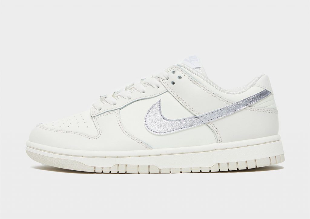 Nike Dunk Low White Silver Swoosh Release Date 2 1024x725