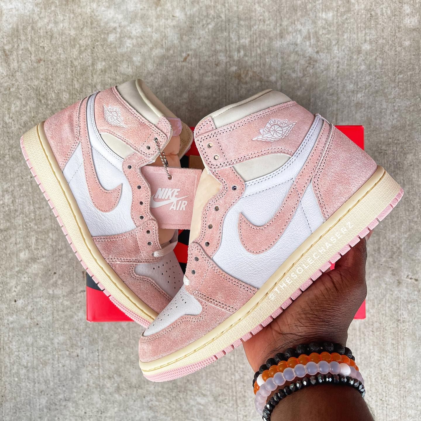 Air jordan 1 washed pink