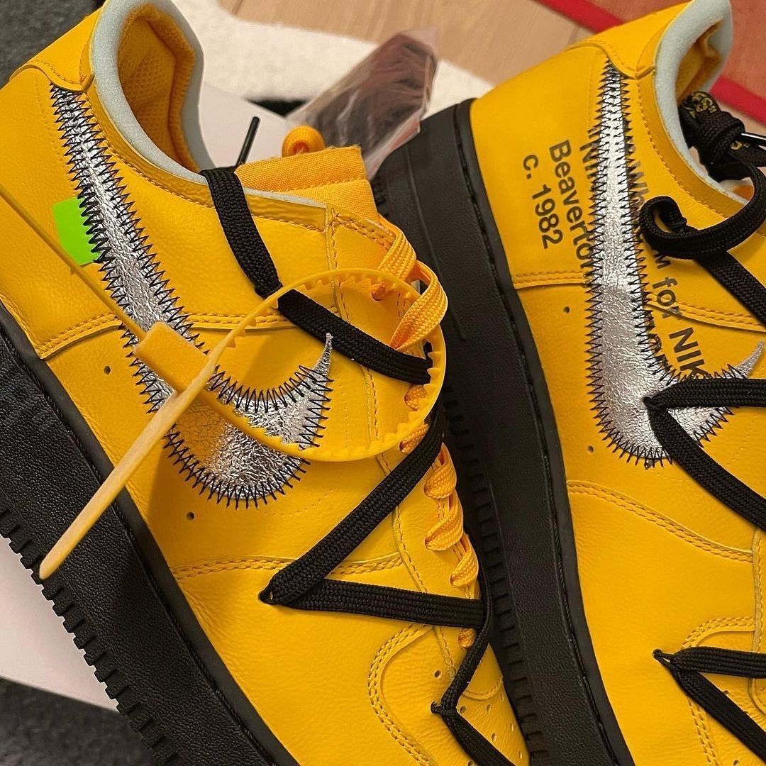 New Look At The Off-White x Nike Air Force 1 University Gold