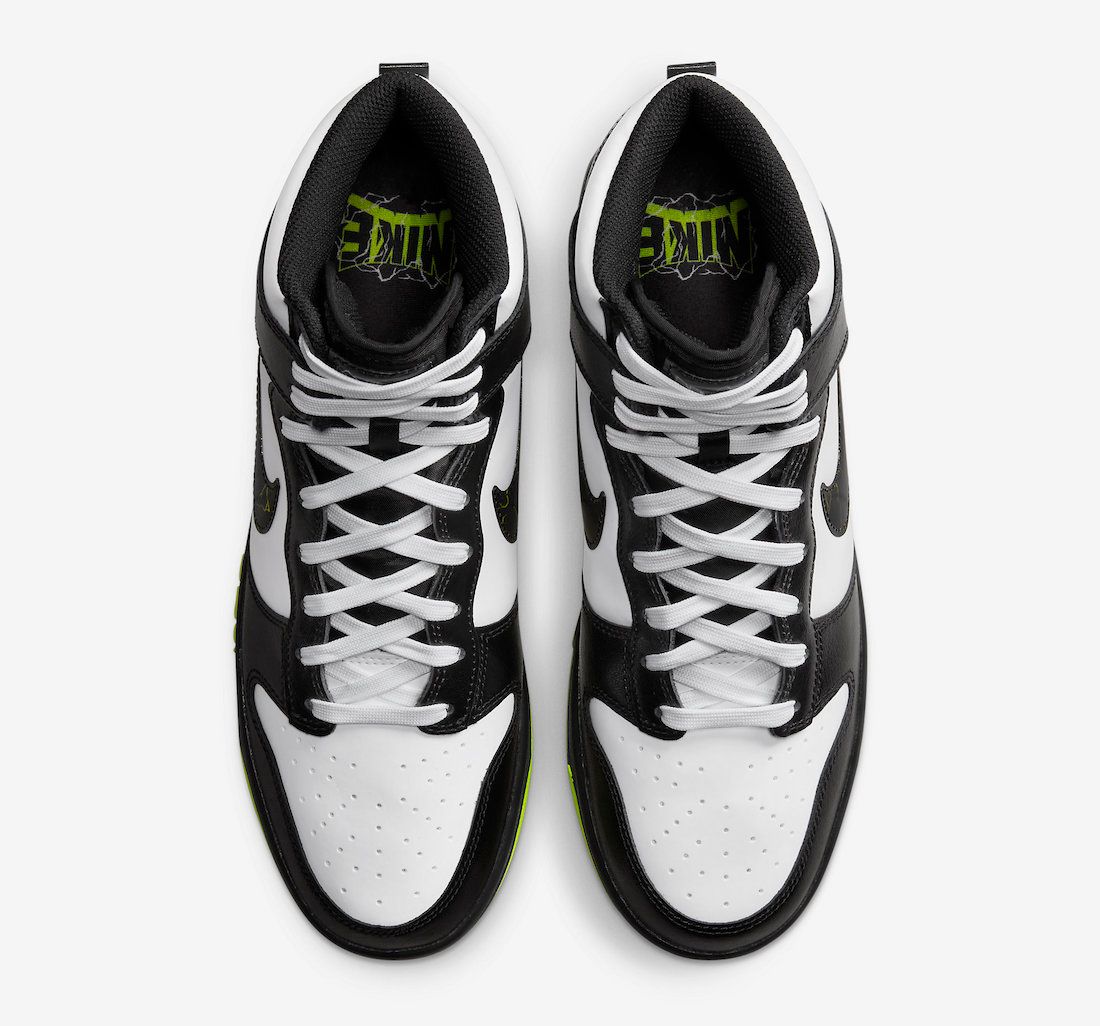Nike Dunk High Electric White Black Volt