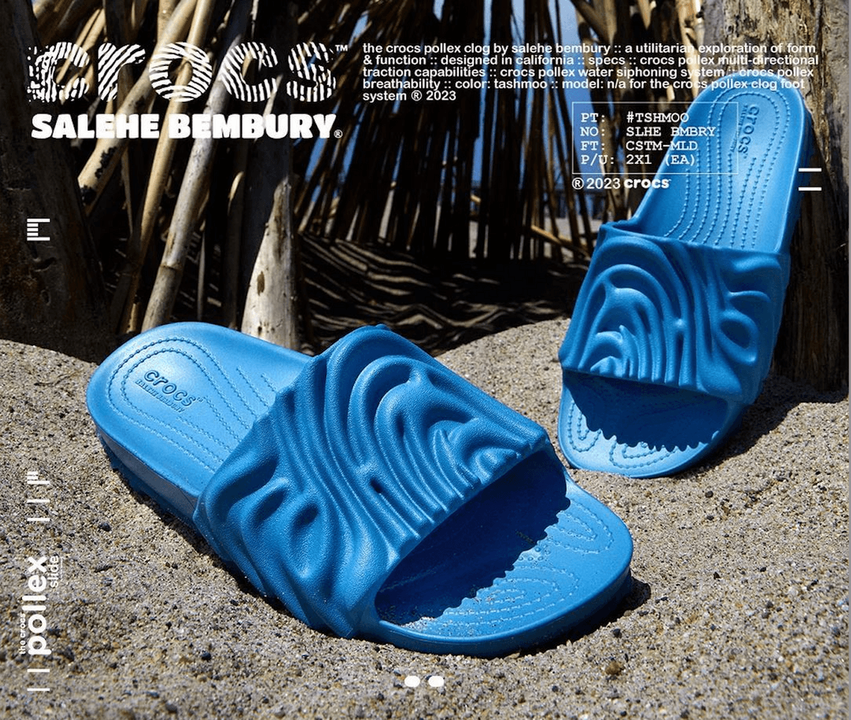The Salehe Bembury x Crocs Pollex Slides "Tashmoo" Releases July 20th
