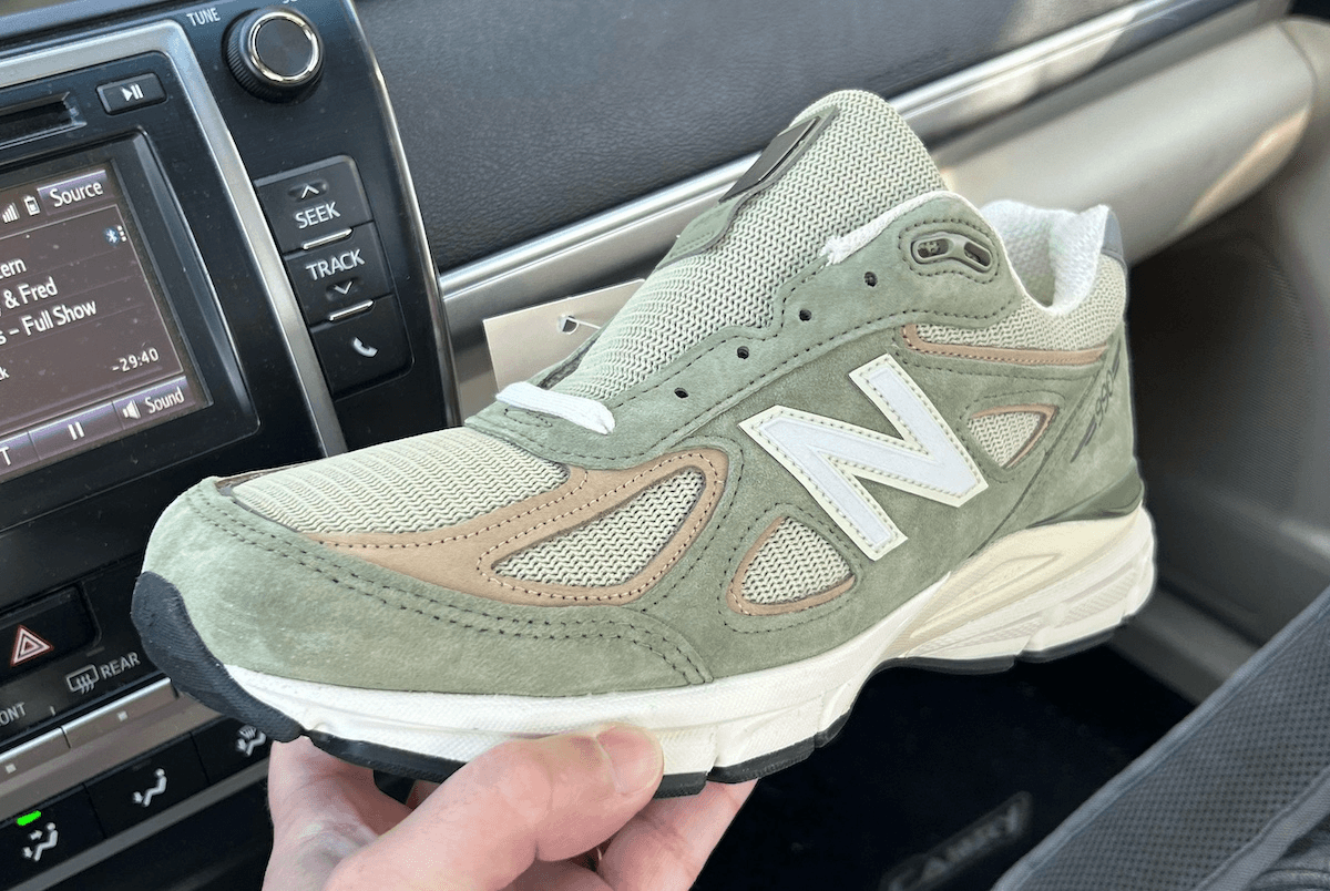 First Look At The New Balance 990v4 Made In USA "Olive Green"