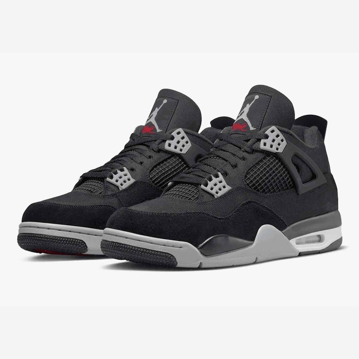 The Air Jordan 4 Black Canvas Drops Just In Time For Spooky Season