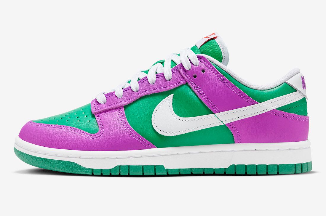 Nike Dunk Low Stadium Green White Fuchsia