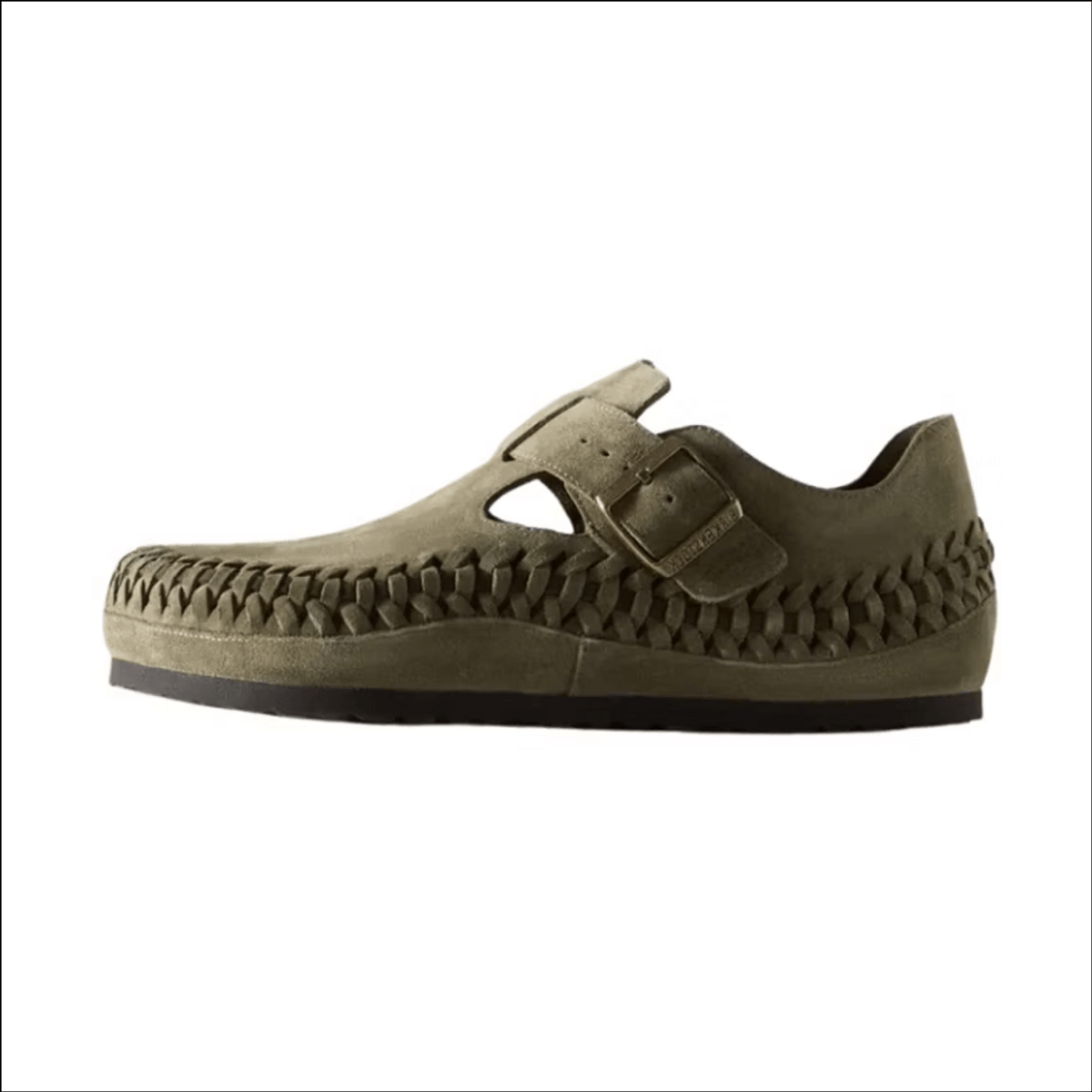 Kith x Birkenstock London Braided Shearling Olive Night